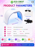 ECO CREST- 8-Color LED Face Therapy Mask – Skin Rejuvenation Device