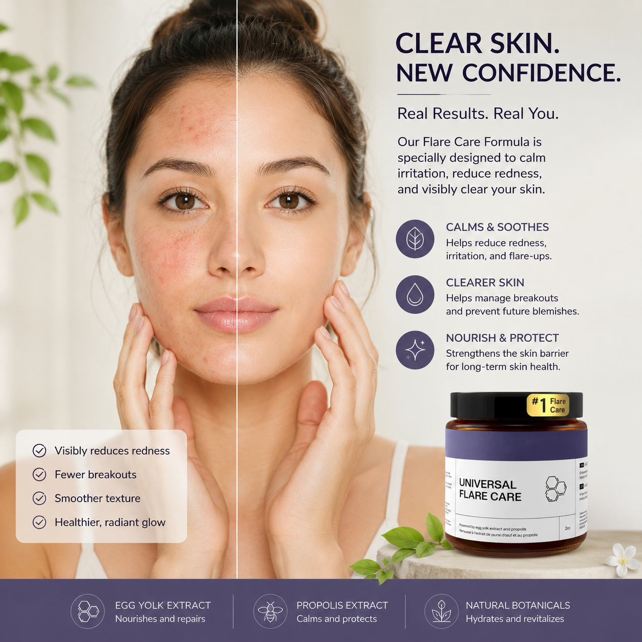 U Niversal | R Elieve Skin Problems | Hidradenitis Suppurativa Abscesses | Solution With And Egg Yolk Extracts 1.8 Oz