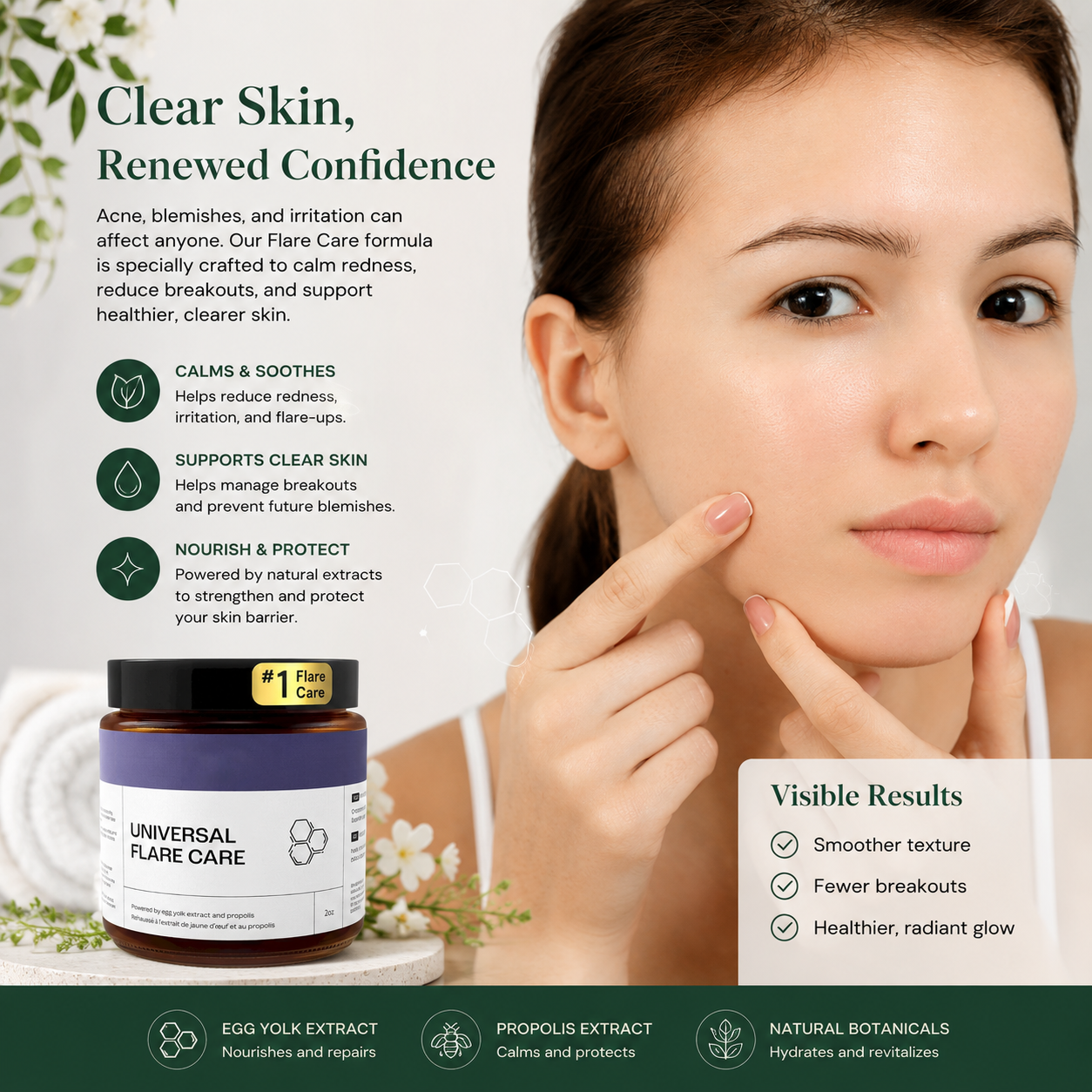 U Niversal | R Elieve Skin Problems | Hidradenitis Suppurativa Abscesses | Solution With And Egg Yolk Extracts 1.8 Oz