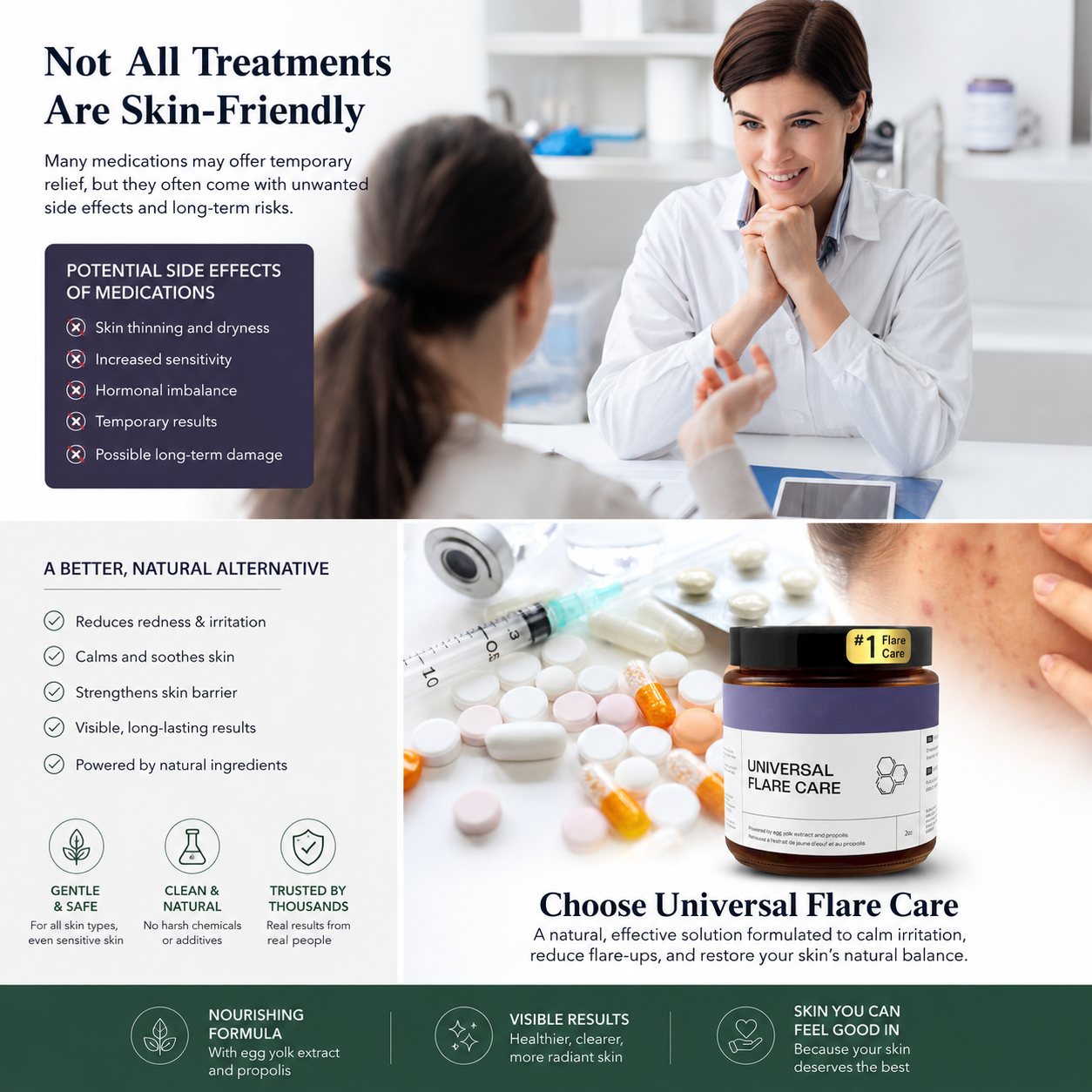 U Niversal | R Elieve Skin Problems | Hidradenitis Suppurativa Abscesses | Solution With And Egg Yolk Extracts 1.8 Oz