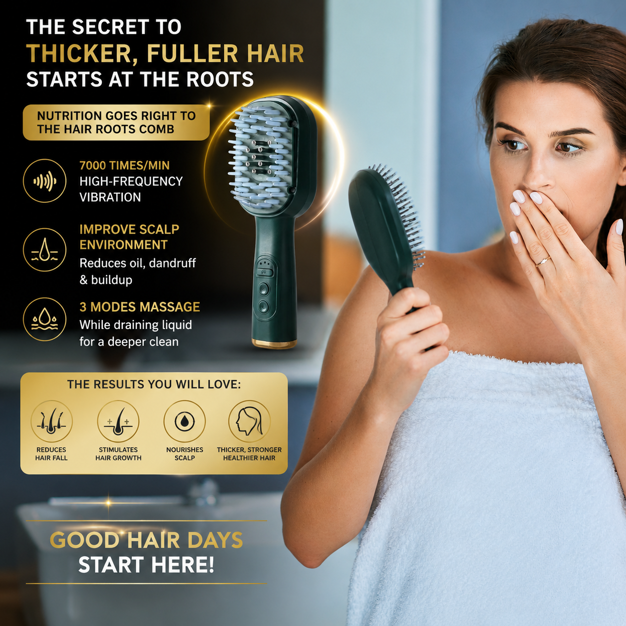 30ML Scalp Applicator Comb Hygienic Liquid Filling Professional Liquid Guide Comb EMS Microcurrent Pulse Repeatable