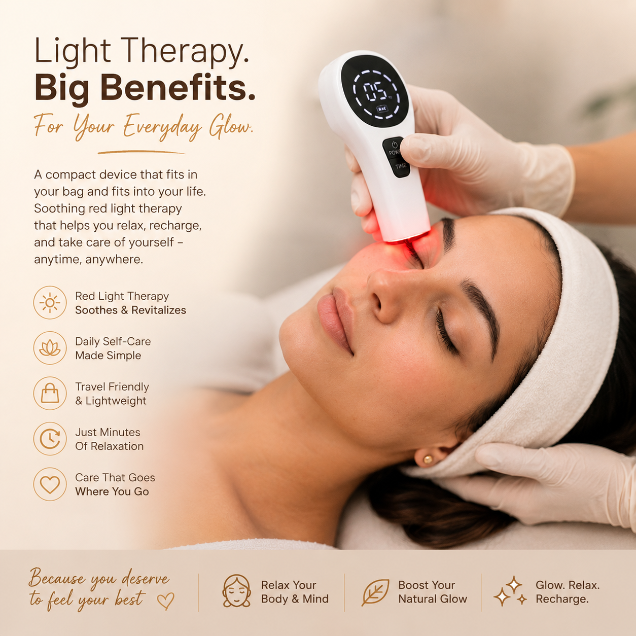 650nm+808nm Handheld Face Body Red Light Infrared Beauty Device Skin Rejuvenation Muscle Joint Body Fatigue Relief Health Care