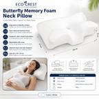 ECO CREST -Butterfly Contour Memory Foam Neck Pillow