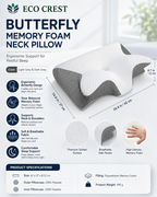 ECO CREST -Butterfly Contour Memory Foam Neck Pillow