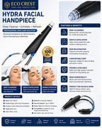 ECO CREST - Hydra Facial Cleaning Handpiece