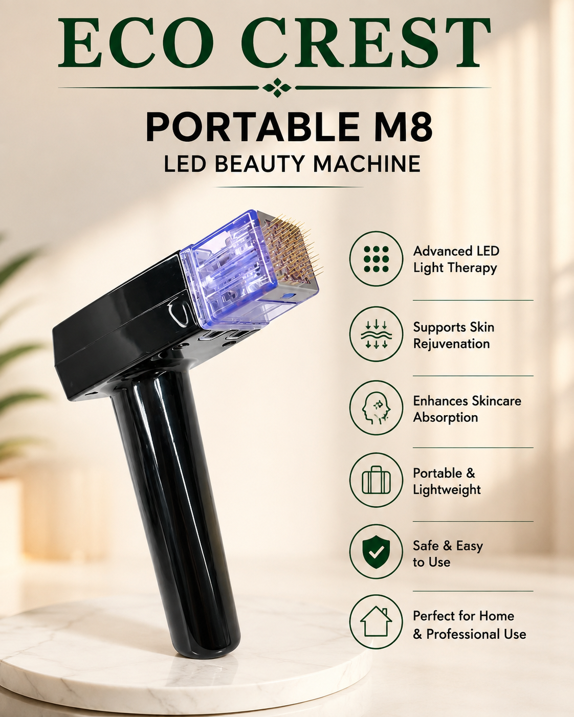 ECO CREST - Portable M8 LED Beauty Machine
