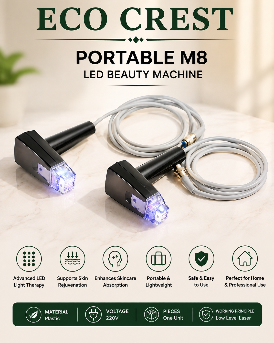 ECO CREST - Portable M8 LED Beauty Machine