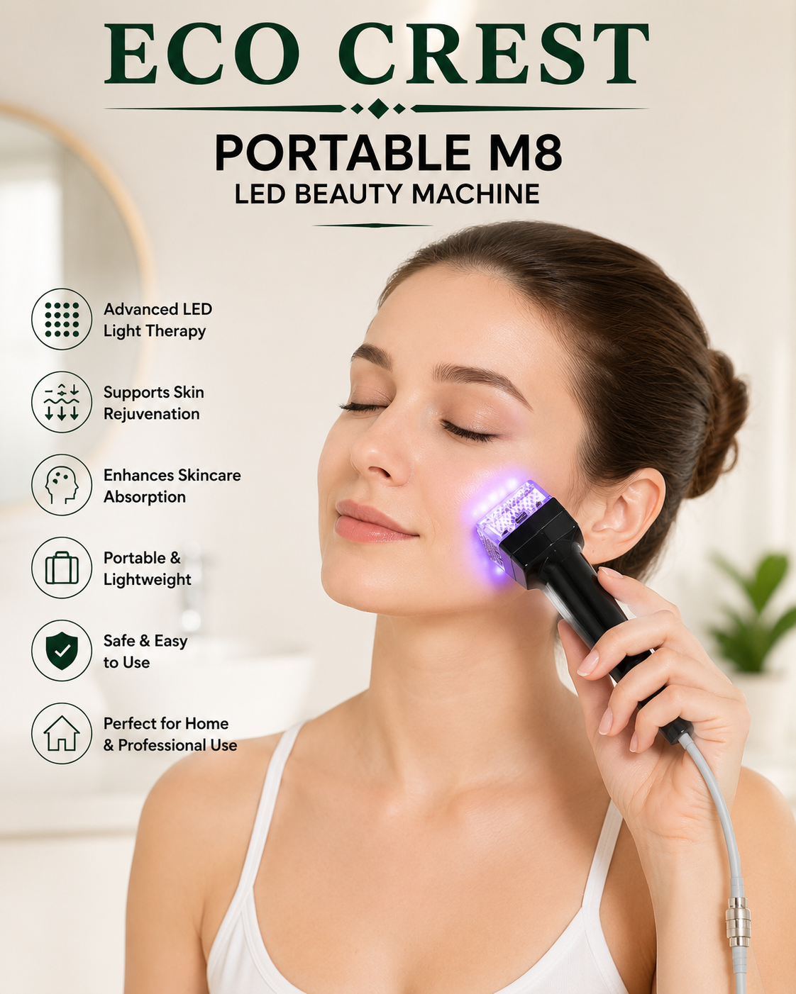 ECO CREST - Portable M8 LED Beauty Machine