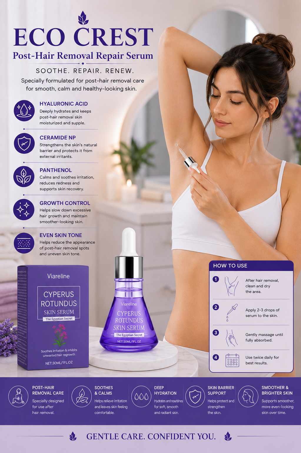 ECO CREST - Post-Hair Removal Repair Serum