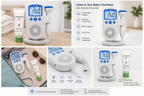 ECO CREST - Portable Fetal Doppler Listening Device - Blue 3.0Hz Device - 30ml Ultrasound Gel