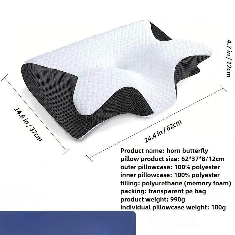 ECO CREST -Butterfly Contour Memory Foam Neck Pillow