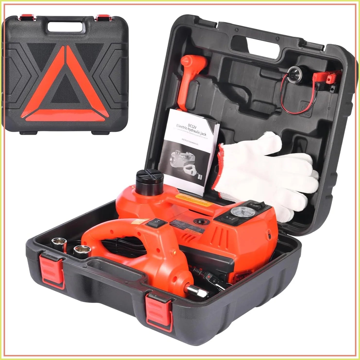 ECO CREST - 5-Ton Electric Hydraulic Car Jack Kit