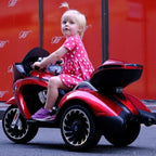 ECO CREST - 12V Electric Ride-On Motorcycle Tricycle for Kids Ages 3-12