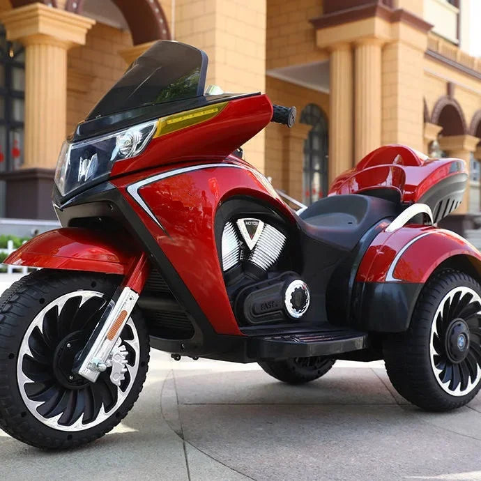 ECO CREST - 12V Electric Ride-On Motorcycle Tricycle for Kids Ages 3-12