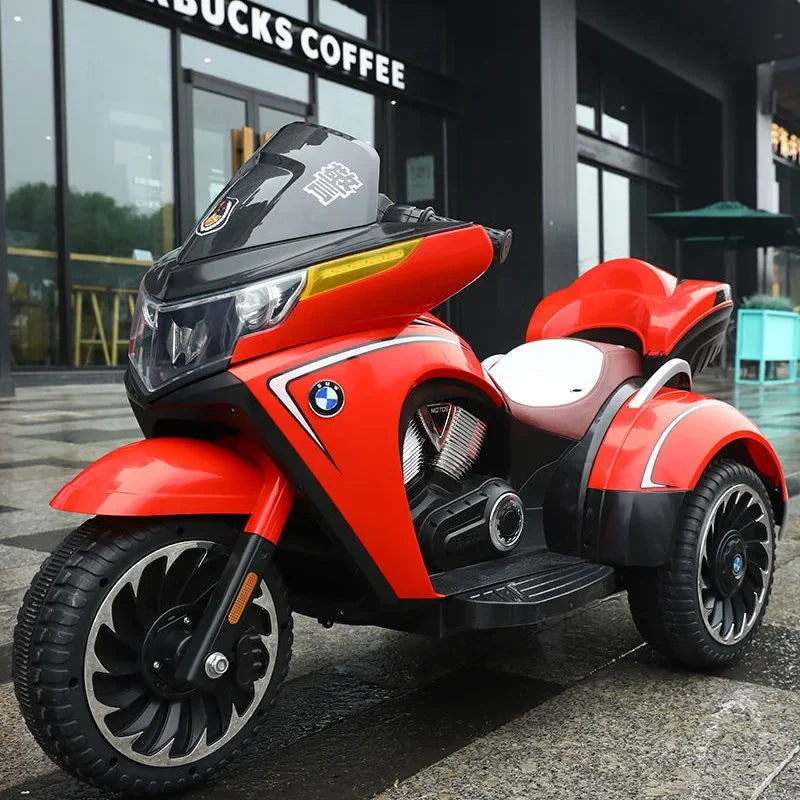 ECO CREST - 12V Electric Ride-On Motorcycle Tricycle for Kids Ages 3-12