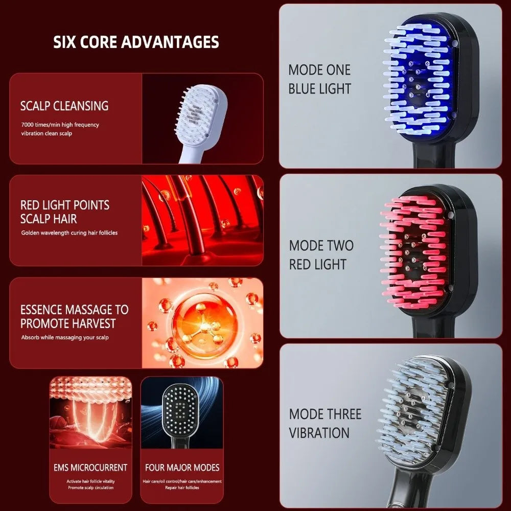 30ML Scalp Applicator Comb Hygienic Liquid Filling Professional Liquid Guide Comb EMS Microcurrent Pulse Repeatable