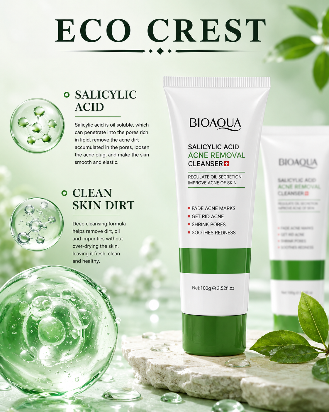 ECO CREST - Salicylic Acne Control Facial Cleanser