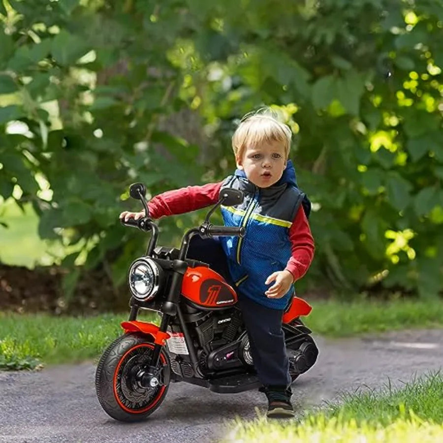 ECO CREST - Kids Electric Ride-On Motorcycle with Training Wheels
