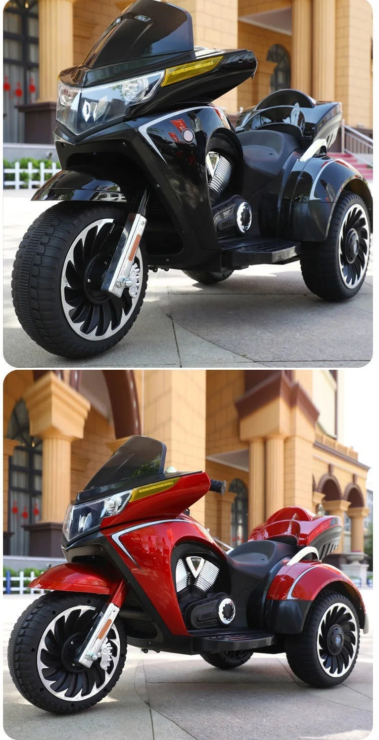 ECO CREST - 12V Electric Ride-On Motorcycle Tricycle for Kids Ages 3-12