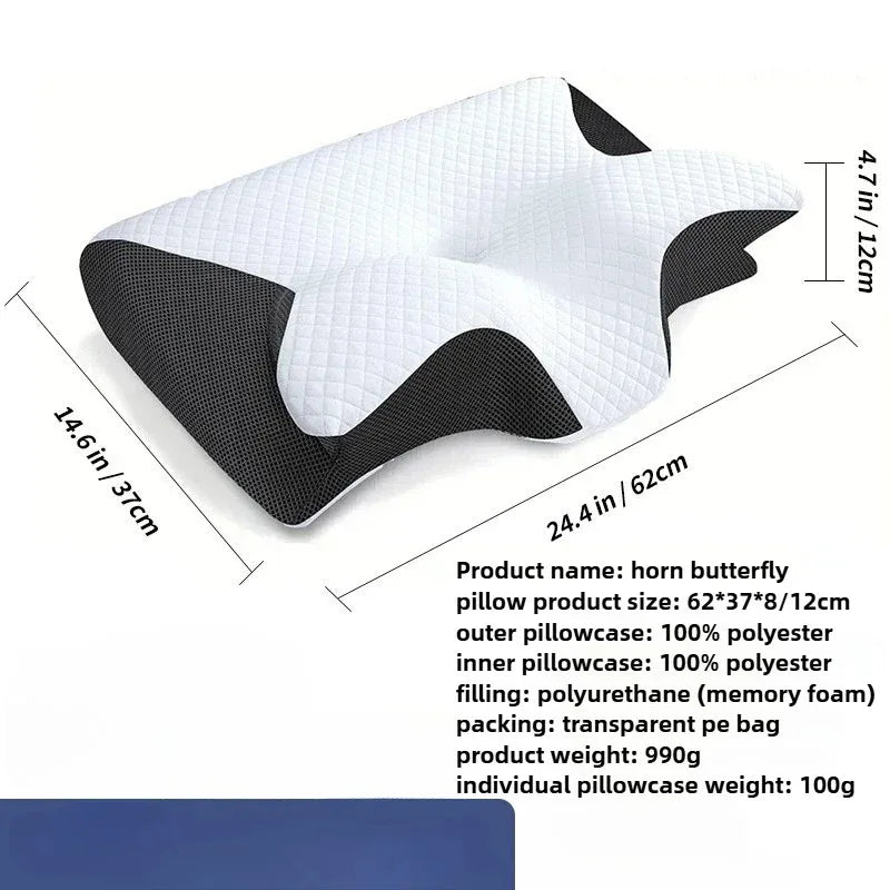 ECO CREST -Butterfly Contour Memory Foam Neck Pillow