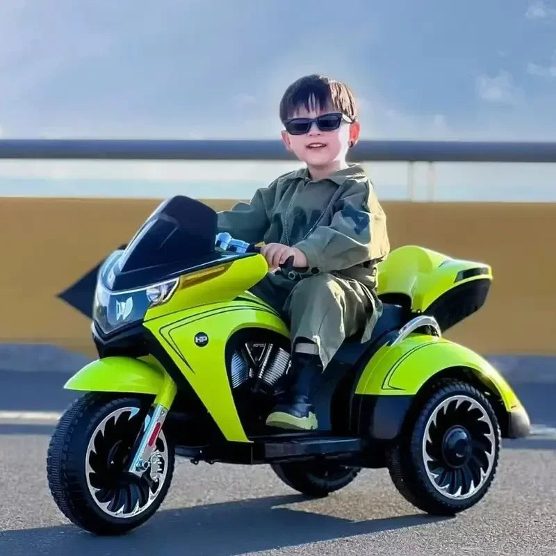 ECO CREST - 12V Electric Ride-On Motorcycle Tricycle for Kids Ages 3-12