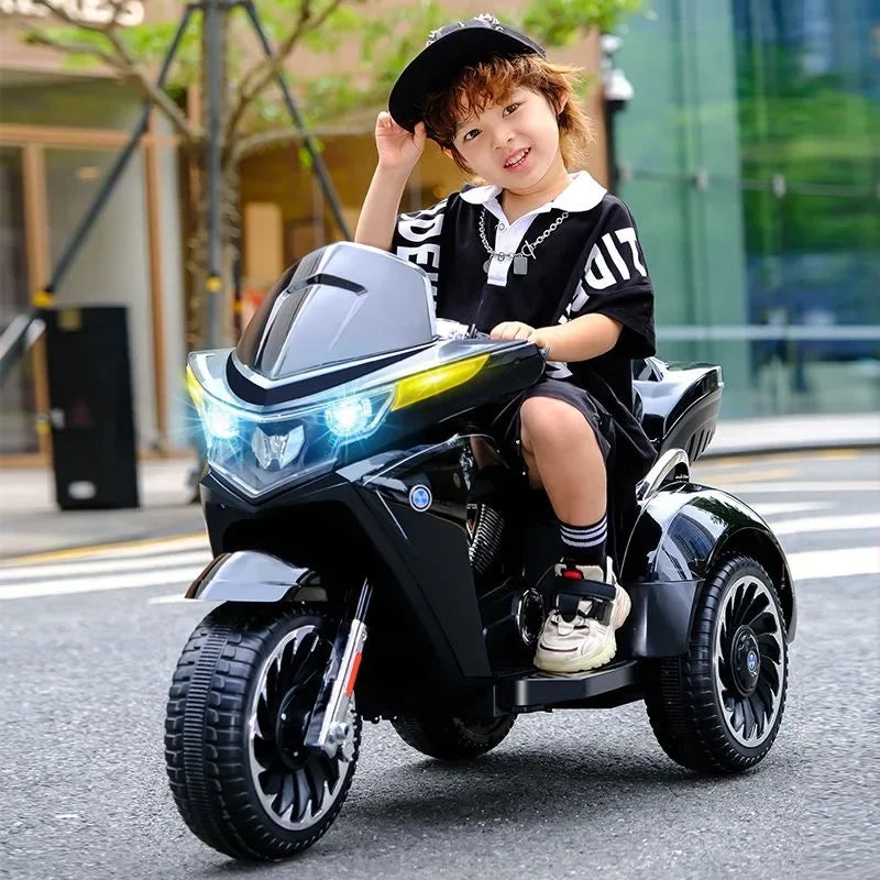 ECO CREST - 12V Electric Ride-On Motorcycle Tricycle for Kids Ages 3-12