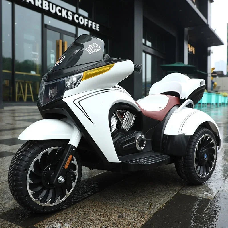 ECO CREST - 12V Electric Ride-On Motorcycle Tricycle for Kids Ages 3-12