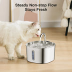 ECO CREST - 2.2L Stainless Steel Pet Water Fountain