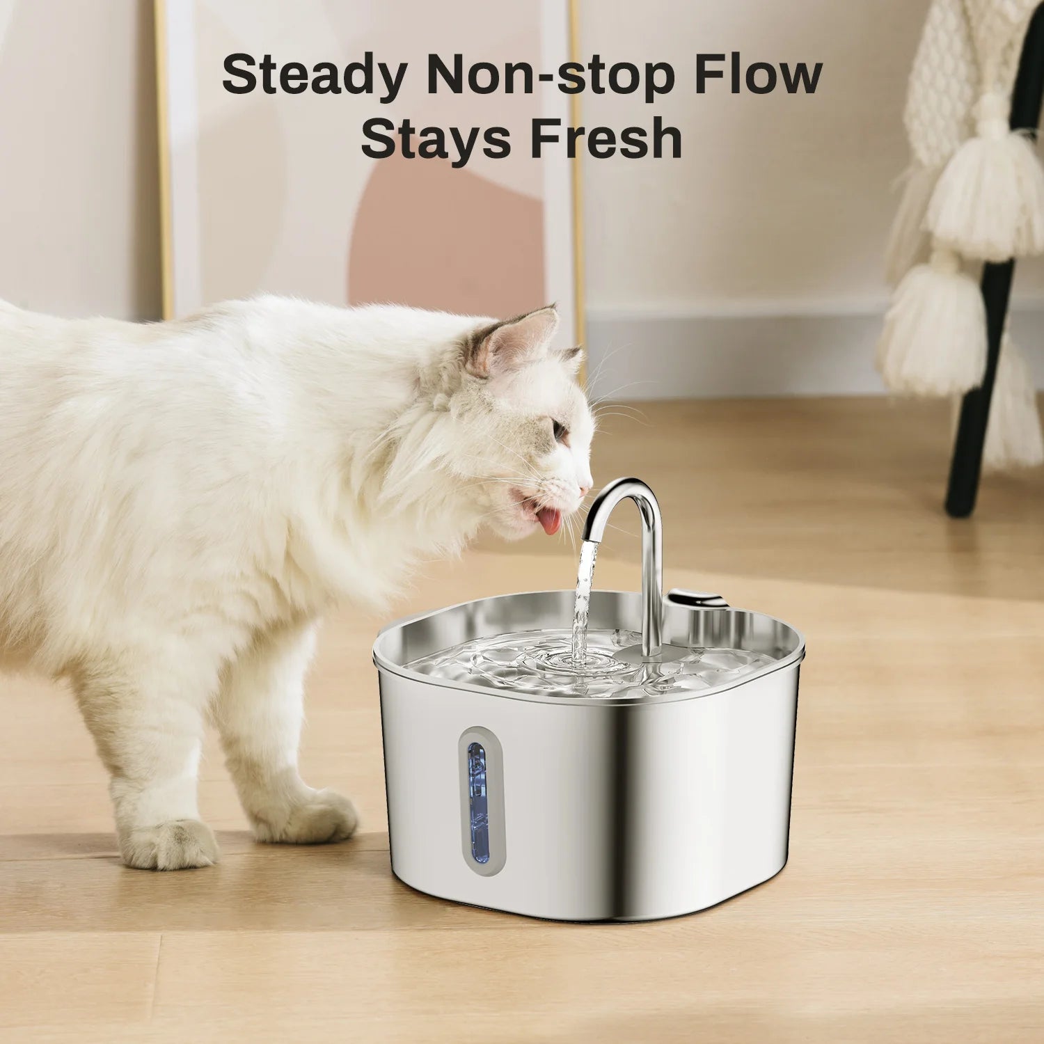 ECO CREST - 2.2L Stainless Steel Pet Water Fountain