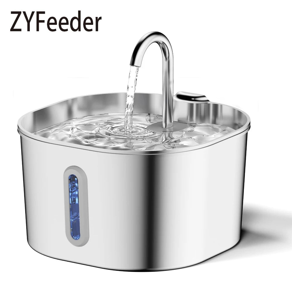 ECO CREST - 2.2L Stainless Steel Pet Water Fountain
