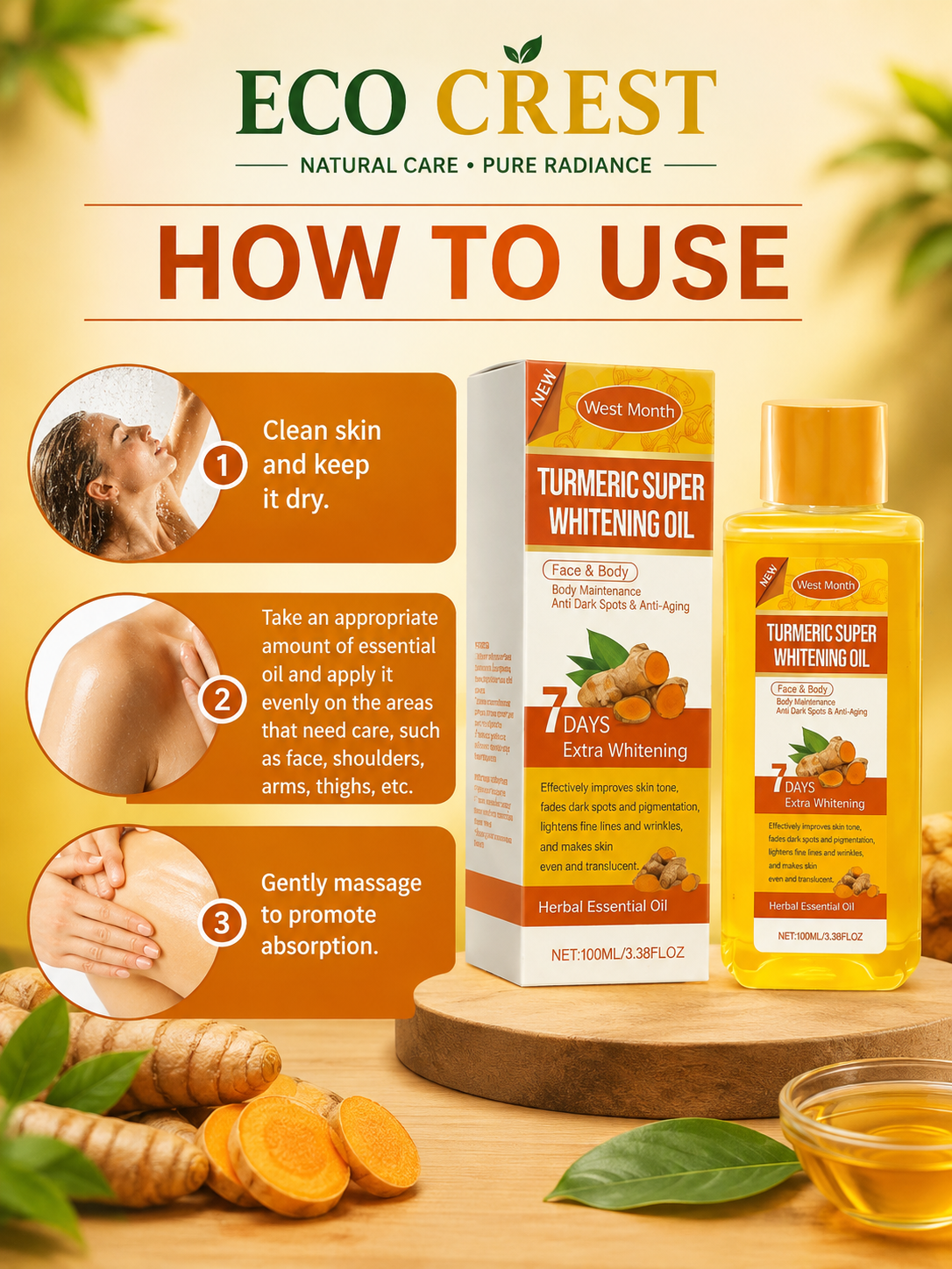 ECO CREST - Turmeric Body Oil