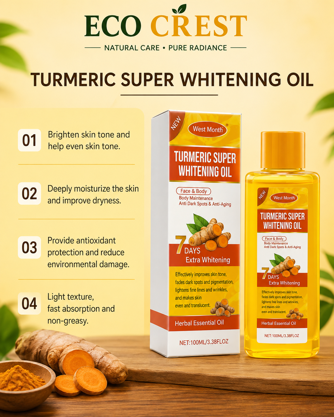 ECO CREST - Turmeric Body Oil
