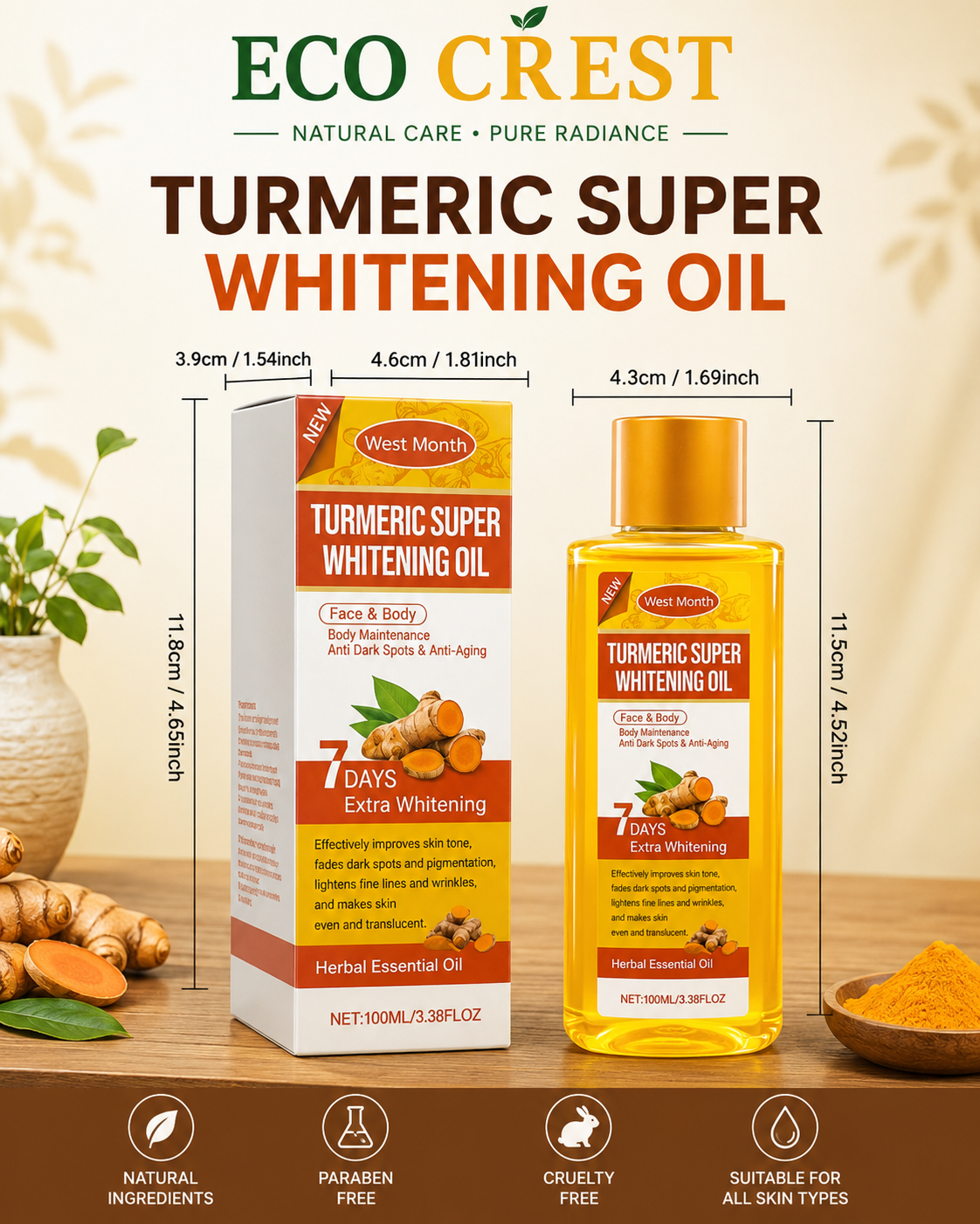 ECO CREST - Turmeric Body Oil