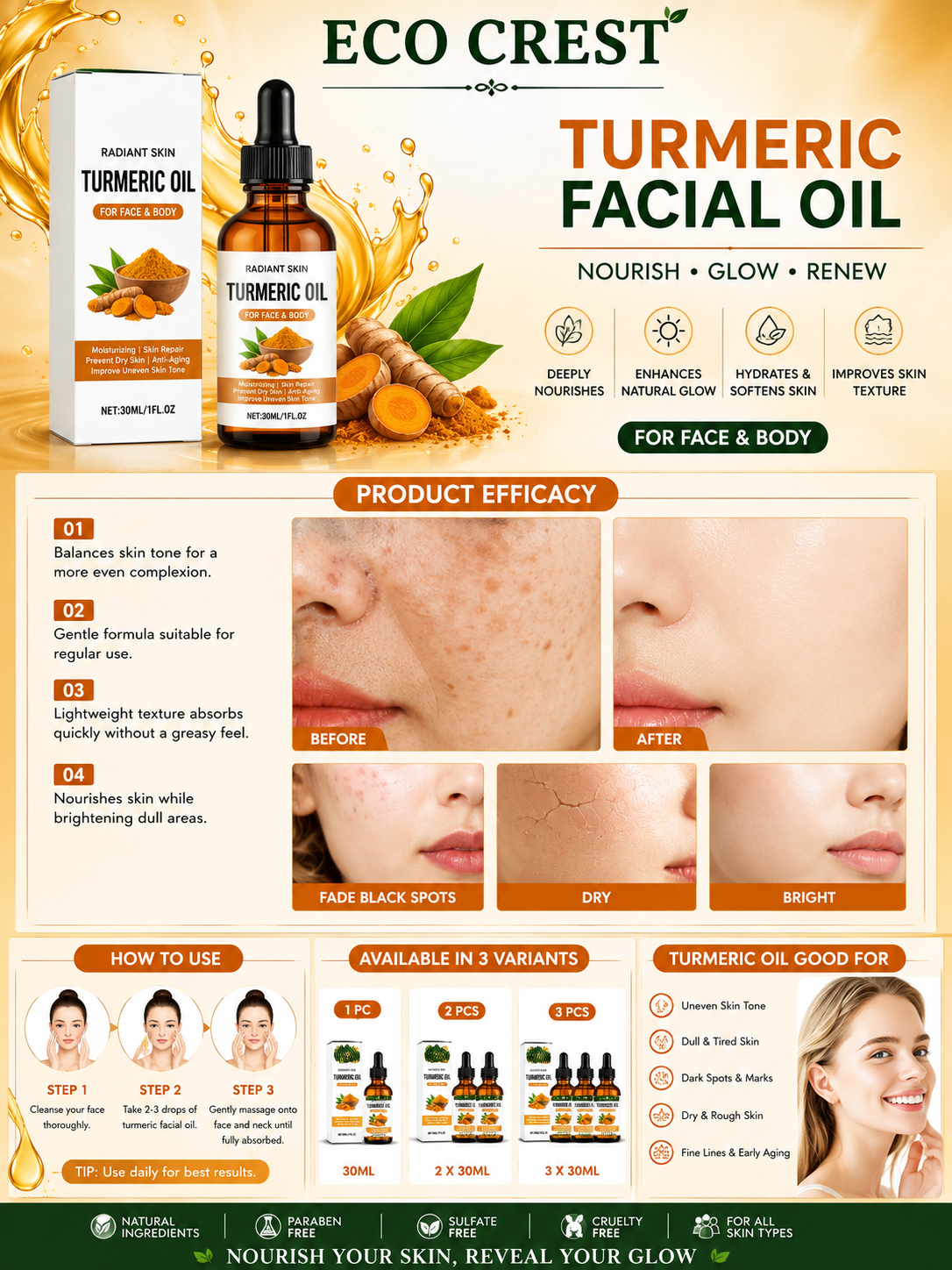 ECO CREST  - Turmeric Glow Face Serum