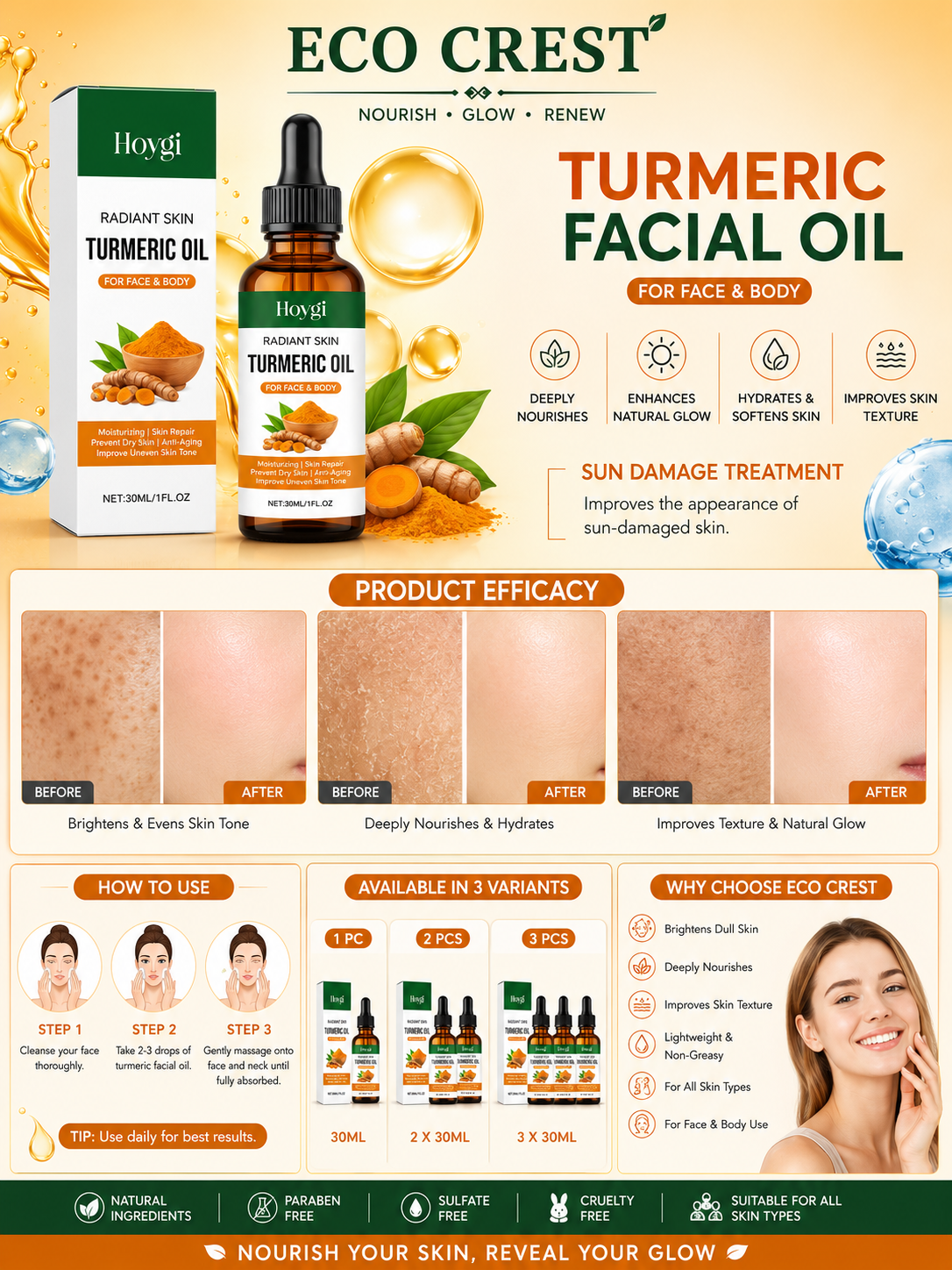 ECO CREST  - Turmeric Glow Face Serum