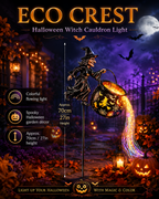 ECO CREST - Witch Cauldron Garden Light