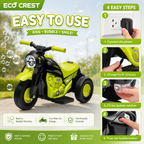 ECO CREST - 6V Kids Electric Ride-On Motorcycle with Bubble Machine