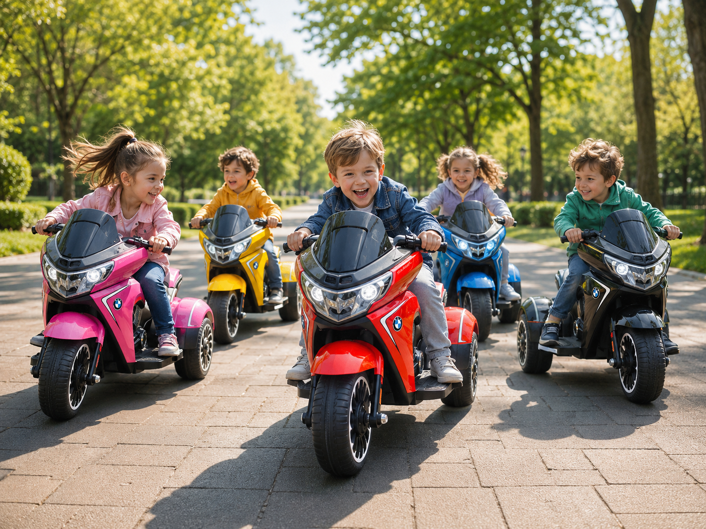 ECO CREST - 12V Electric Ride-On Motorcycle Tricycle for Kids Ages 3-12