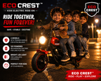ECO CREST - Kids Electric Ride-On Motorcycle with Training Wheels