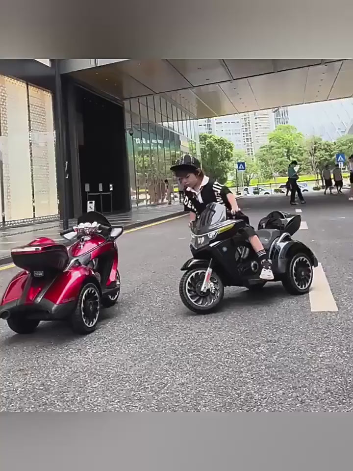 ECO CREST - 12V Electric Ride-On Motorcycle Tricycle for Kids Ages 3-12