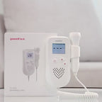 ECO CREST - Portable Fetal Doppler Listening Device - Blue 3.0Hz Device - 30ml Ultrasound Gel