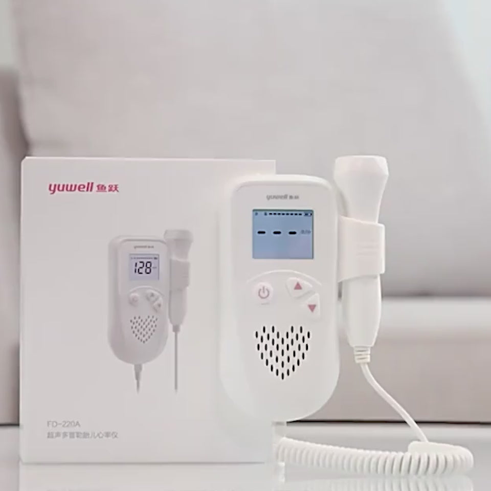 ECO CREST - Portable Fetal Doppler Listening Device - Blue 3.0Hz Device - 30ml Ultrasound Gel
